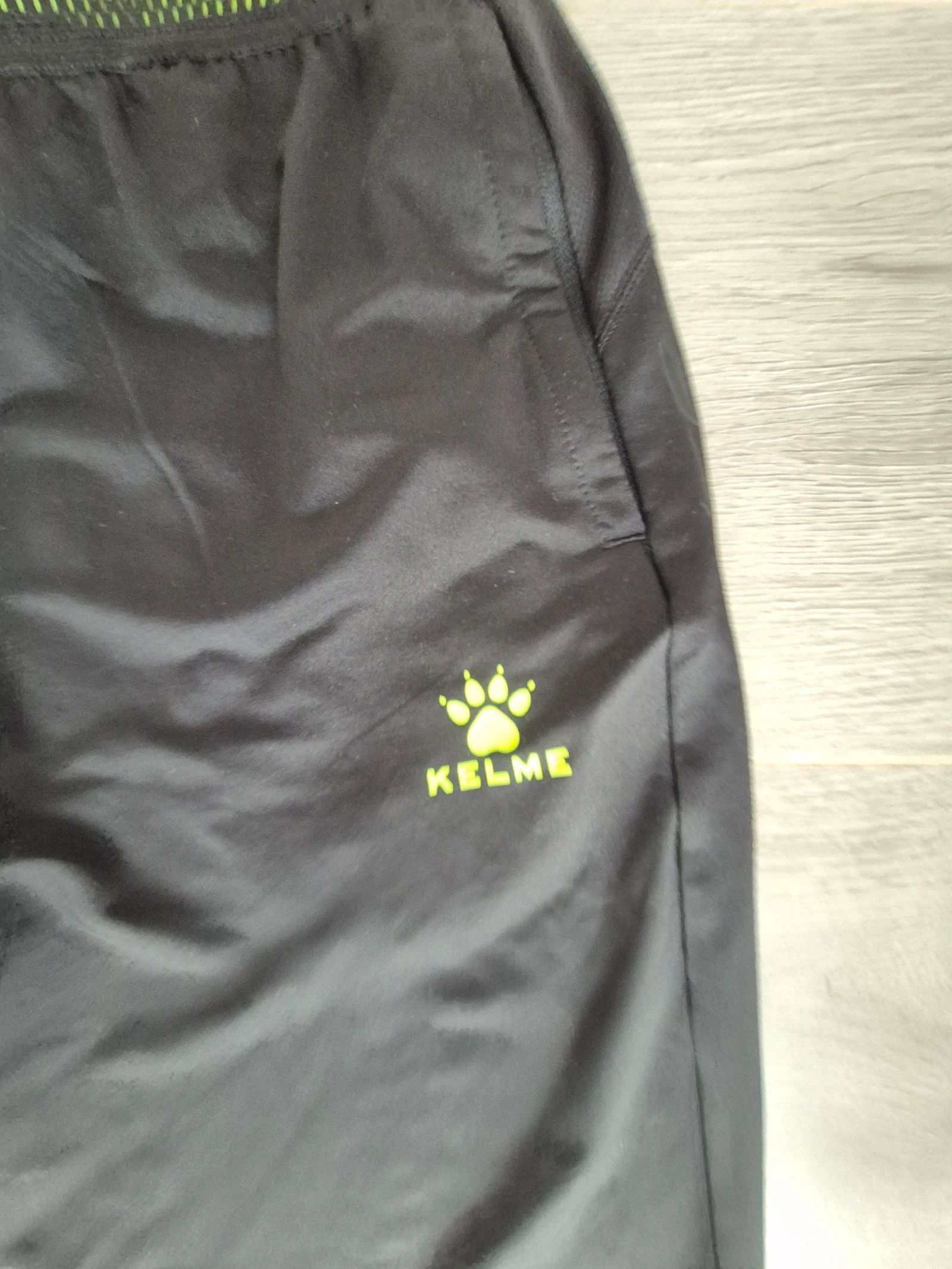 Kelme sports pants track pants black neon yellow size L / M – photo 5